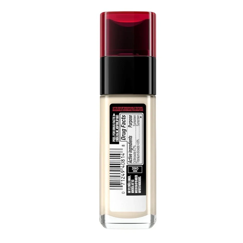 L'Oreal Paris Makeup Infallible Fresh Wear Lightweight Foundation Snow‎ #390